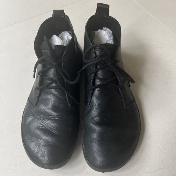 Vivobarefoot Shoes Men 45 EU / US 11.5-12 Black Leather Wild Hide Lace Up Boot - Picture 7 of 13